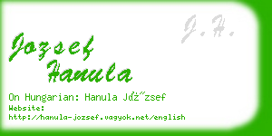 jozsef hanula business card